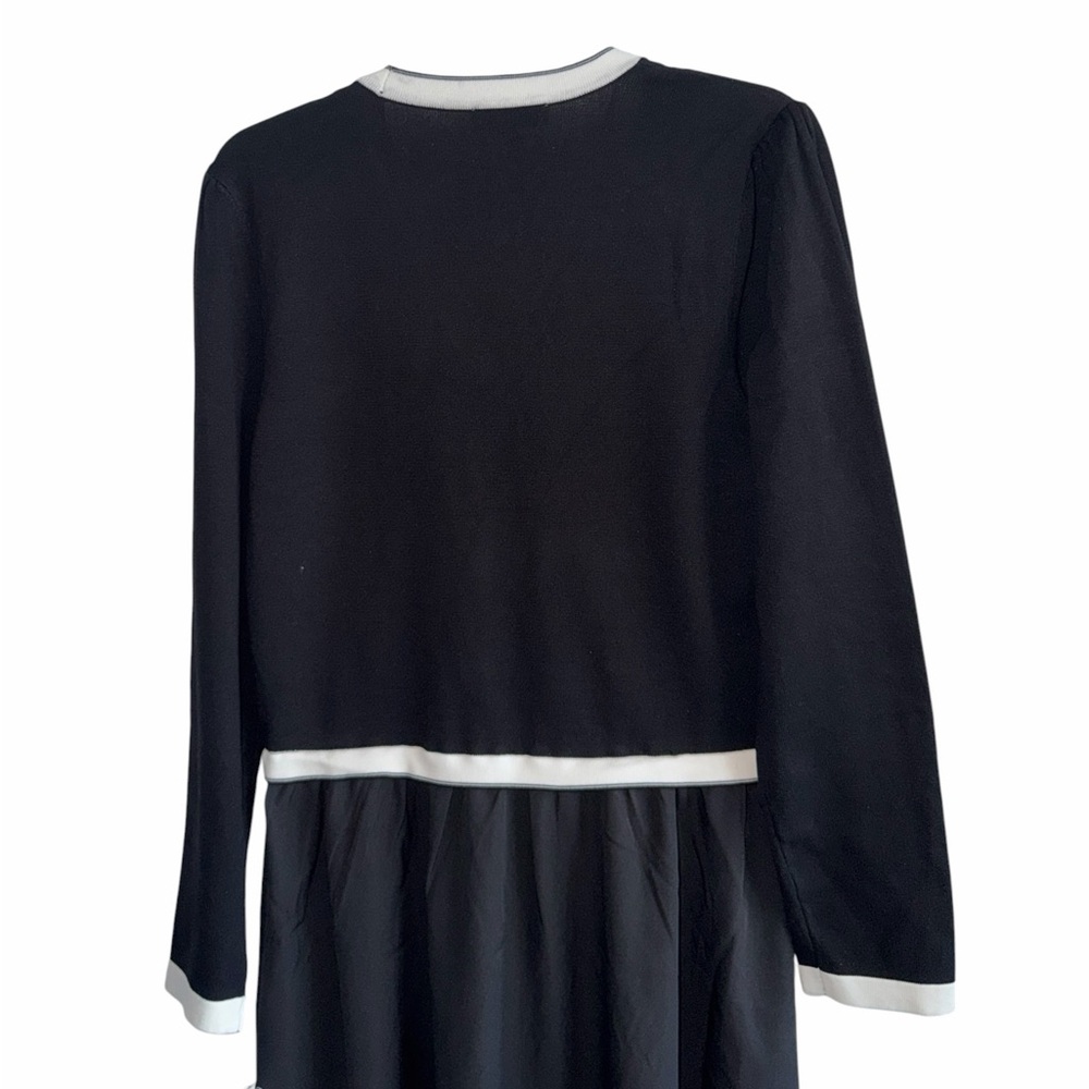 Nanette Lepore Black Knit Sweaters Dresses Black V-Neck Size L NWT - Picture 6 of 11